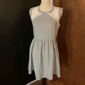 Adorable Grey w Lace Dress